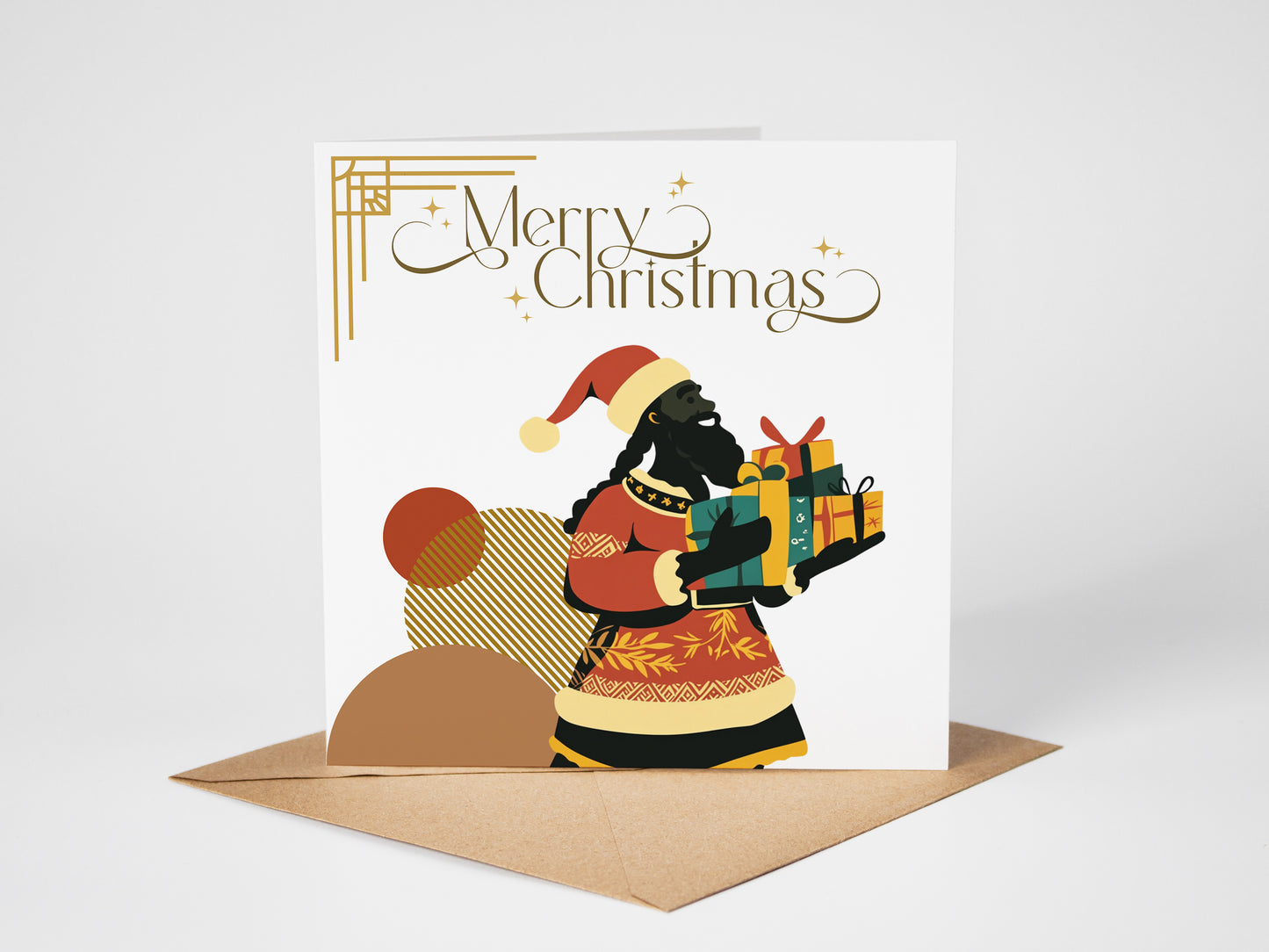 Rasta Santa Christmas Card 10 Pack