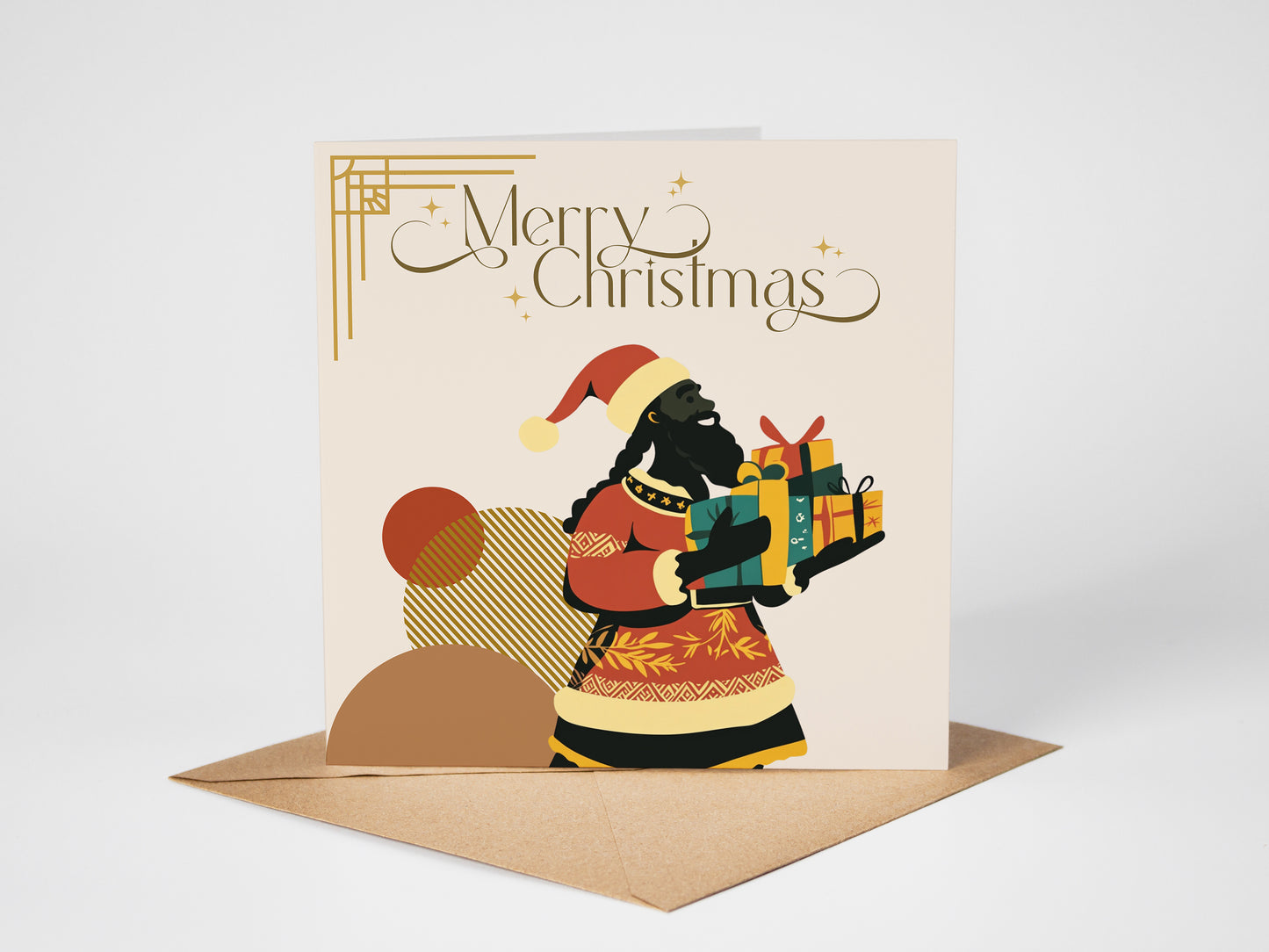 Rasta Santa Christmas Card 10 Pack