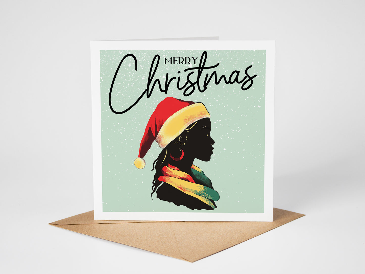 Black Girl Christmas Card 10 Pack