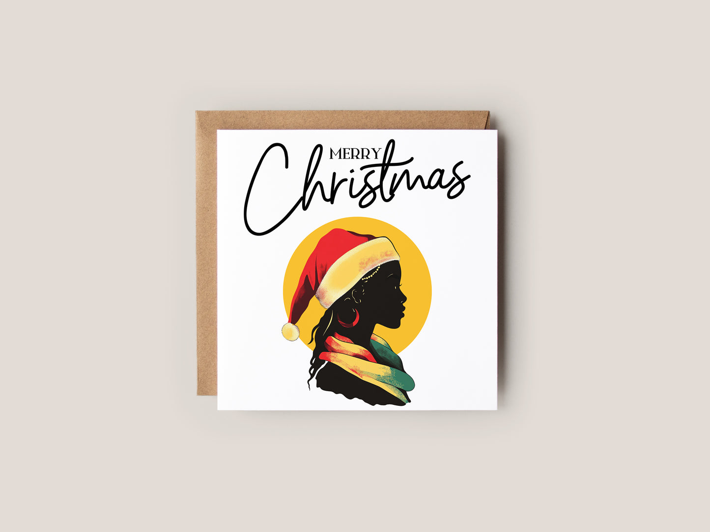 Black Girl Christmas Card 10 Pack