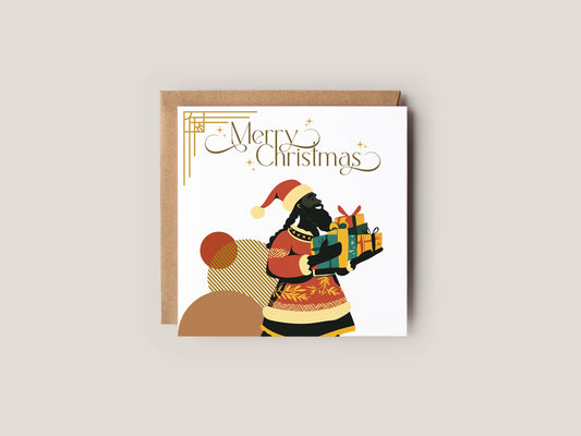 Rasta Santa Christmas Card 10 Pack